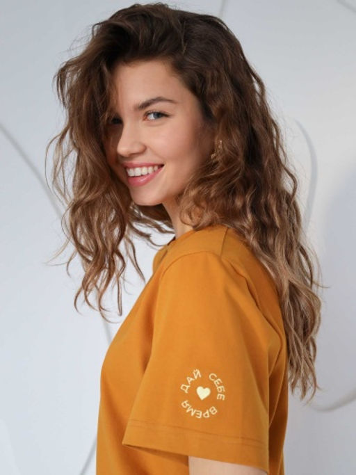 MY Футболка жен. regular fit (рукав ДАЙ СЕБЕ ВРЕМЯ)  фото 3