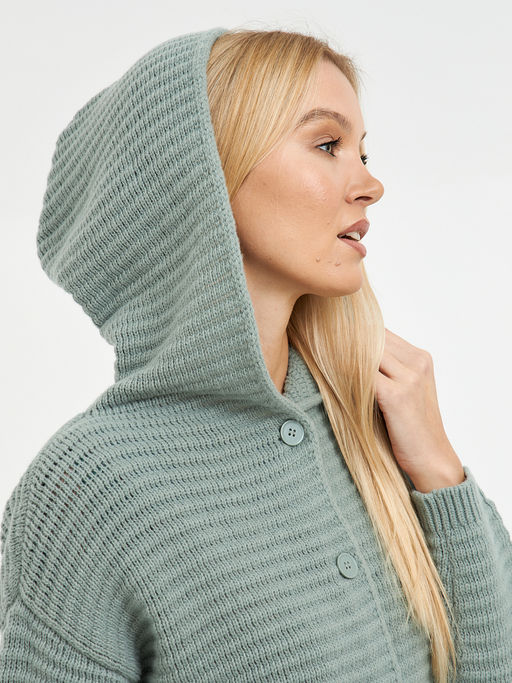 кардиган женский на пуговицах с капюшоном - Glenfield фото 8