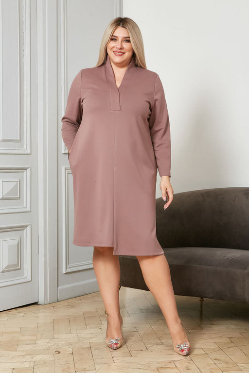 Платье Luxury Moda 1255 коричнево-розовый