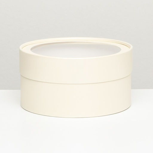 Подарочная коробка Крема кремовая, завальцованная с окном, 21 х 11 см - UPAK LAND фото 2