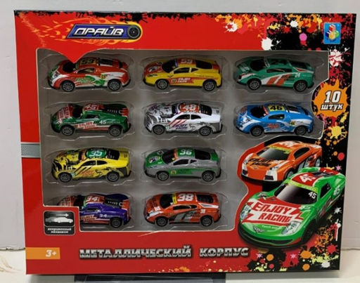 Драйв.Т21563 Набор металлических машинок инерц, 10 шт. в кор.