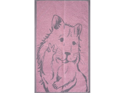 6с104.411ж1 Хомяк (розовый5) Полотенце махровое 67х40см