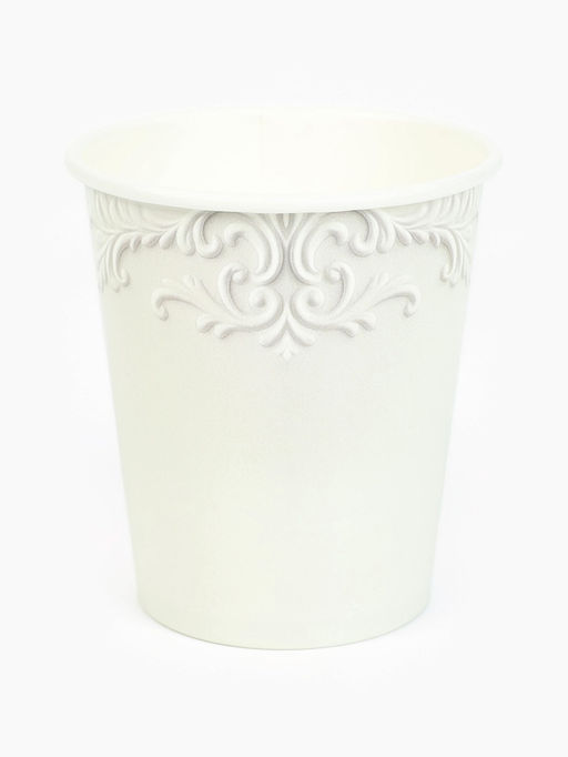 Цена за 10 шт. Стакан одноразовый бумажный «Керамика, узоры», 250 мл