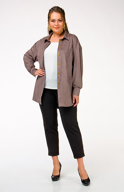 4052/2 рубашка-жакет - Ckc collections фото 9