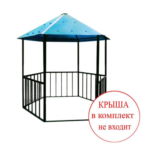 Беседка для дачи «Семейная», 2.5×2.5×2.35 м, металл, под сотовый поликарбонат