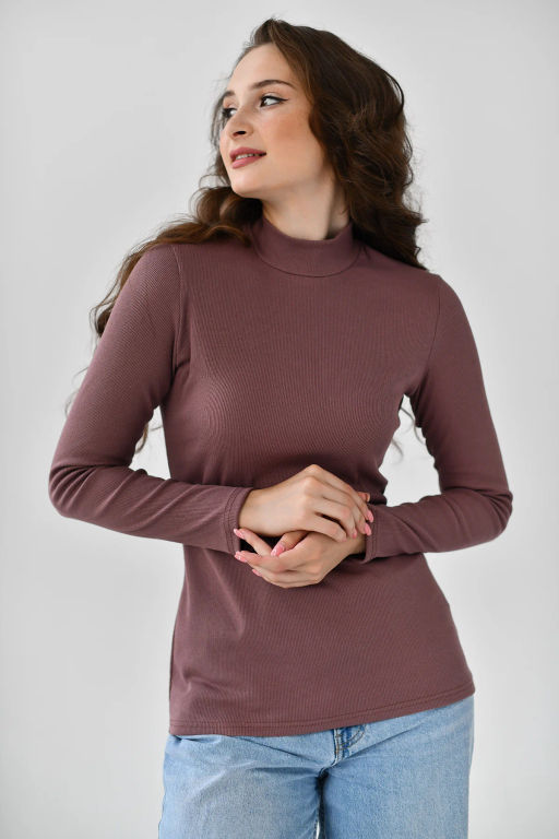 Водолазка кашкорсе рубчик Хлопок 95% лайкра 5%(стойка) - Оптима фото 36