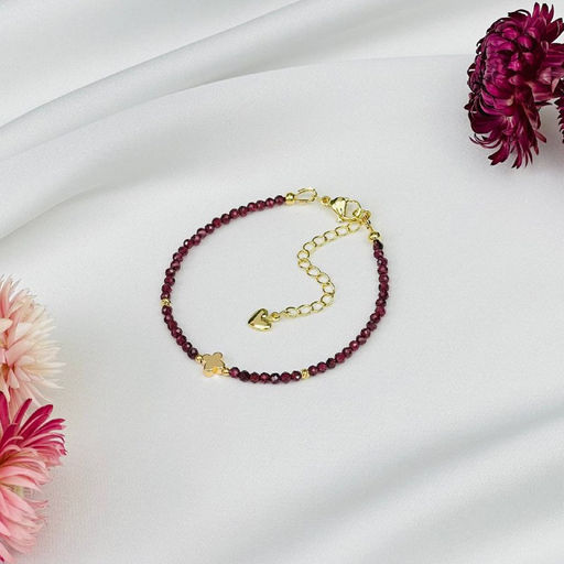 Браслет со вставкой из Граната 16,5 см + - Радуга самоцветов фото 2