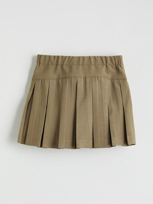 Beli Lastikli Basic K?z ?ocuk Pileli Etek