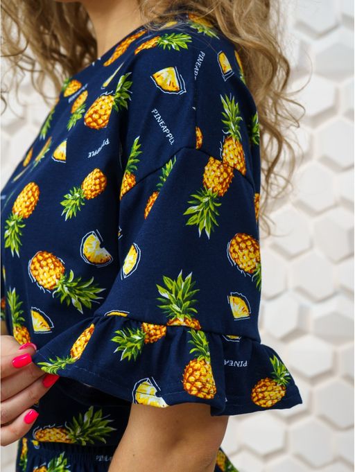 Мальта пижама женская (темно-синий) - Lovetex фото 18