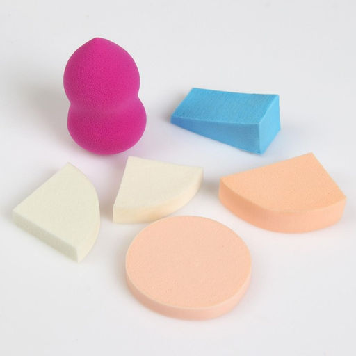 Набор спонжей для макияжа, увеличиваются при намокании, 6 шт, АССОРТИ, цвет МИКС - Queen fair фото 13