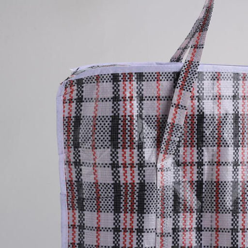 Сумка хозяйственная на молнии, 45 л, 45×20×50 см, чёрная/белая