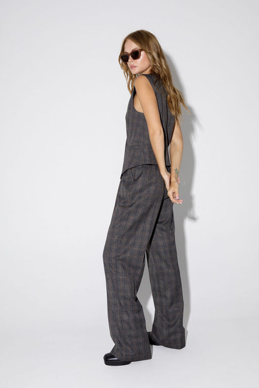 Жилет Pirs 4756 серо-бежевая клетка  фото 4