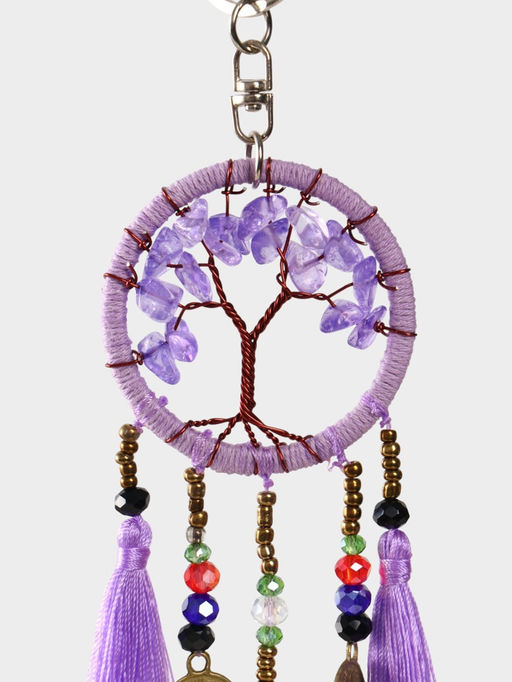 Брелок ловец снов «Древо», 19 см, сиреневый