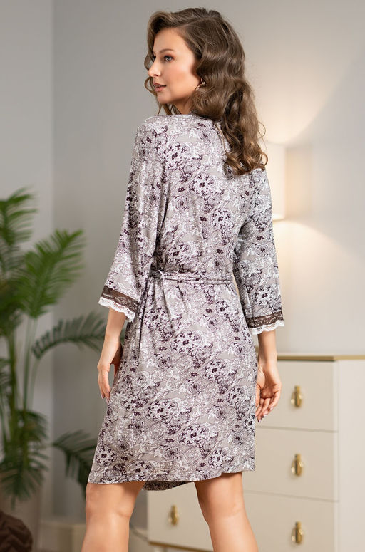 SIMONA 6373 Короткий халат Mia-Mella с рукавом - Mia-amore фото 2