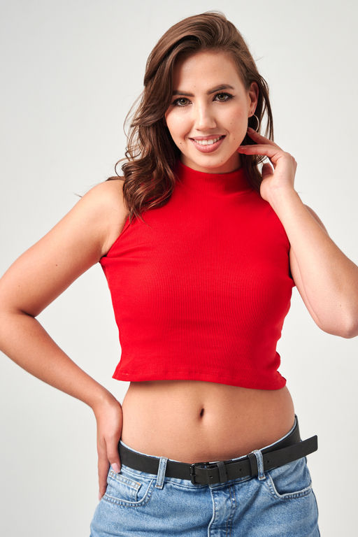 52714 топ укороченный с горлом - Натали фото 48