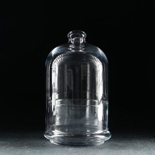 Блюдо сервировочное Paşabahçe Patisserie midi, d=11,5 см, стекло, с купольной крышкой, прозрачное