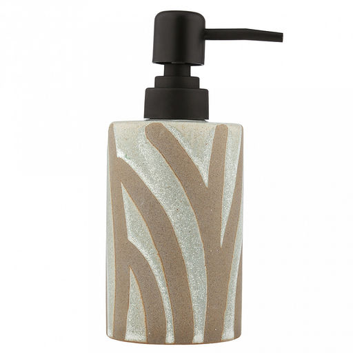 Набор для ванной "Шале" 4 предмета: дозатор для мыла 380мл, д7см, h17см; мыльница д10,4см, h3см; стакан 310мл, д6,8см, h11см - 2шт, фурнитура пластик, керамика шамот, бежево-оливковый, в коробке (Китай)