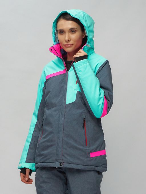 Горнолыжный костюм женский бирюзового цвета 02282Br - Chunmai фото 6