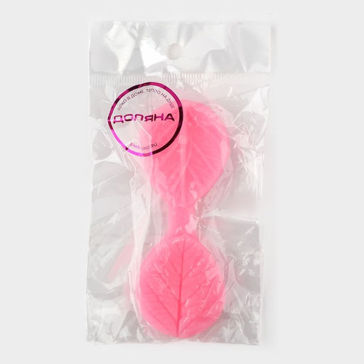 Молд для заливки Доляна Листочек, силикон, 9.5?3.5 см, розовый фото 7