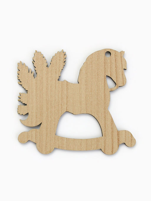 Цена за 3 шт. Ёлочная игрушка - подвеска новогодняя «Лошадка-качели», 7.7×6.9 см