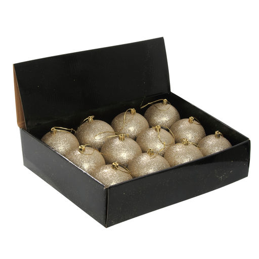 Набор из 12шт Украшение новогоднее Шар "Алмазная роскошь", D 8 см, L35 W27 H8,5 см