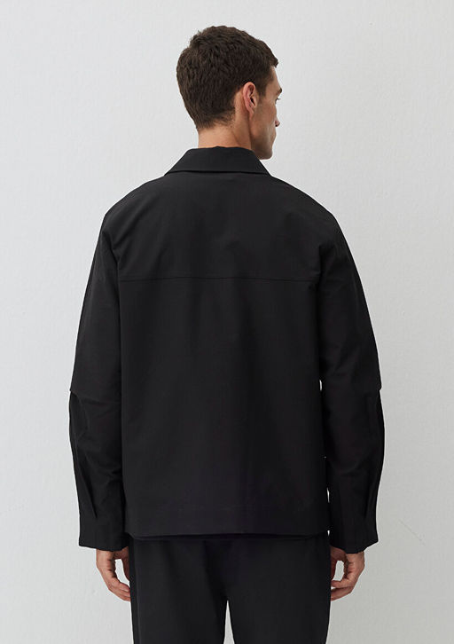 Cep Detayl? Siyah Ceket - Mavi фото 4