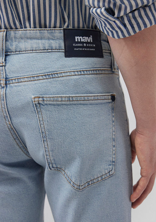 James Classic Denim Puslu Ac?k Mavi Jean Pantolon  фото 7