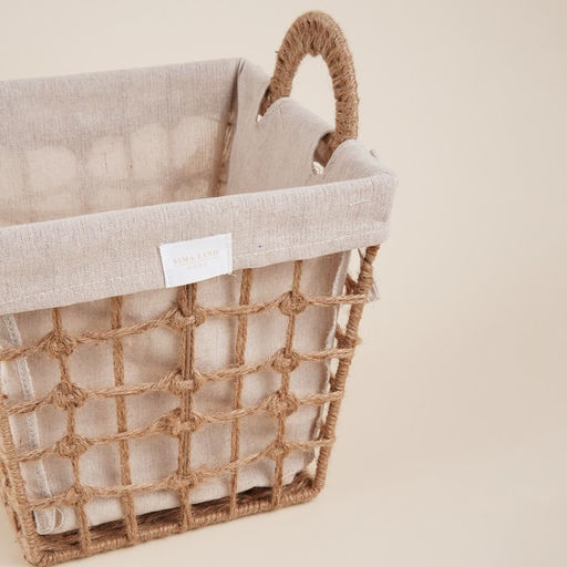 Корзина для хранения SL Home, ручное плетение, с ручками, квадратная, джут, 272731 см - Sima-land home фото 3