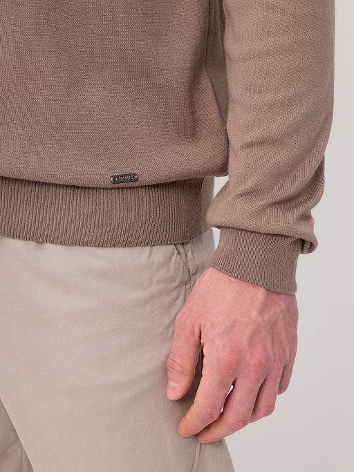 Джемпер мужской с воротником поло GREG G128-AC155 (бежевый)  фото 5