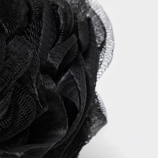 Мочалка для тела SAVANNA «Нежность», 90 г, тубус в подарок, чёрная