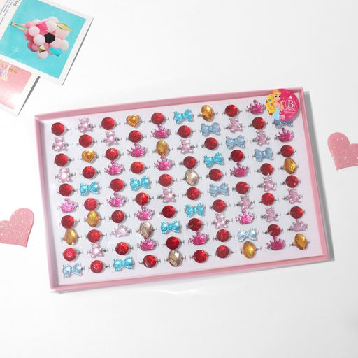 Цена за 100 шт. Кольцо «Выбражулька» радости, форма МИКС, цвет МИКС в серебре, безразмерное