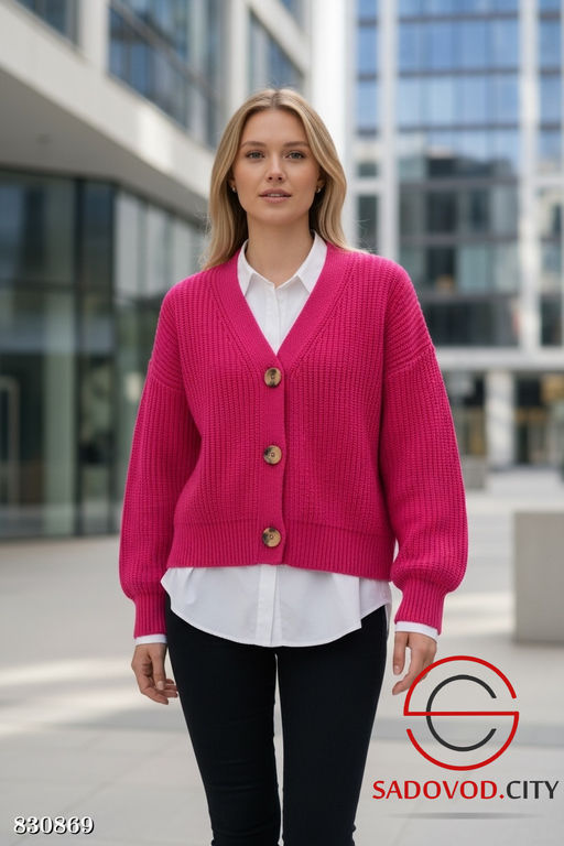 Кардиган женский на пуговицах