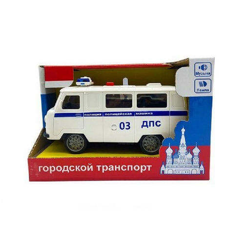 Машинка "Городской транспорт. ДПС" инерц., свет и звук эффекты, в/к 19*9*12 см. арт.Y6921158