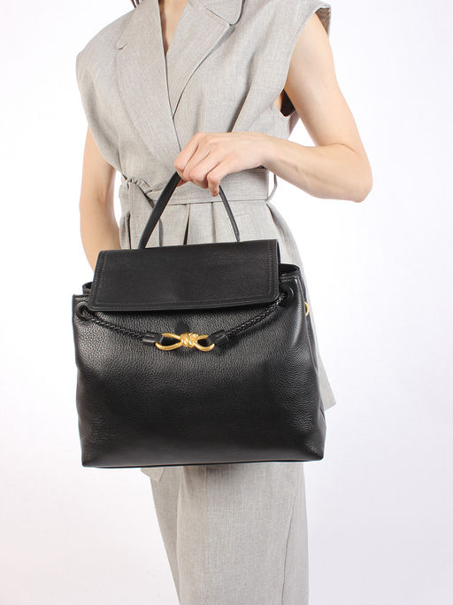 LACCOMA сумка Y2390-черный натуральная кожа полиэстер фото 7