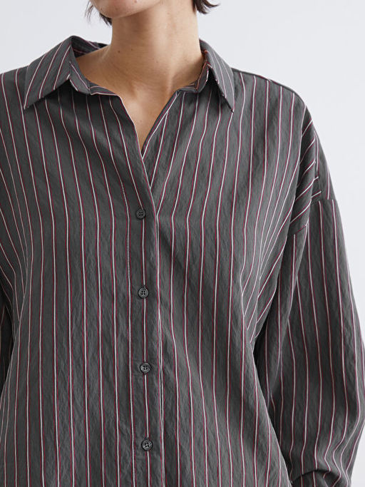 ?izgili Oversize Kad?n G?mlek