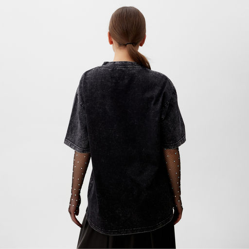 Футболка из вареного хлопка женская Mist Icon, размер M, чёрная