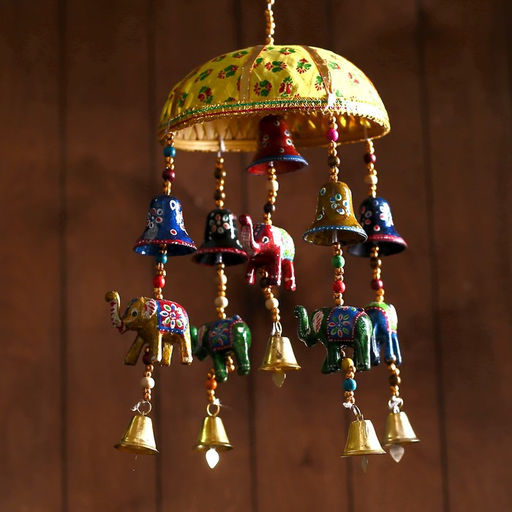 Интерьерная подвеска с колокольчиками Слоны 15х15х34 см МИКС - Simaland фото 6