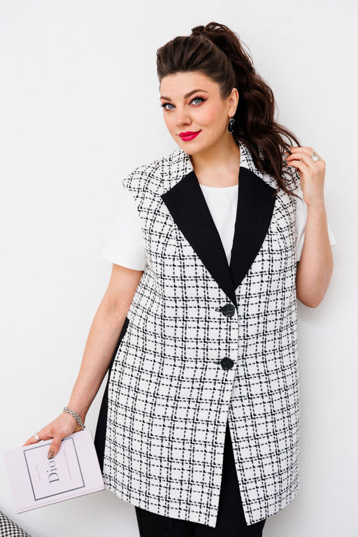Жилет Romanovich Style 5-2651 белый/черный