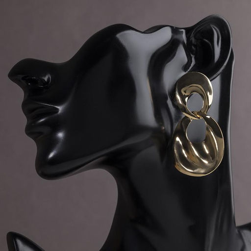 Серьги металл Атмосфера капля в капле, цвет золото - Queen fair фото 4