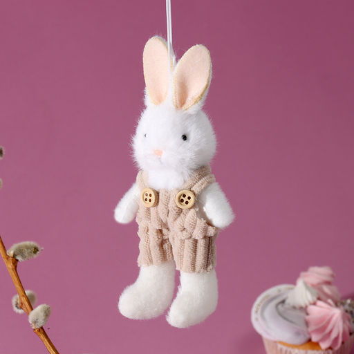 Мягкая игрушка Зайчик на подвесе, 14 см, цвет МИКС - Simaland фото 2