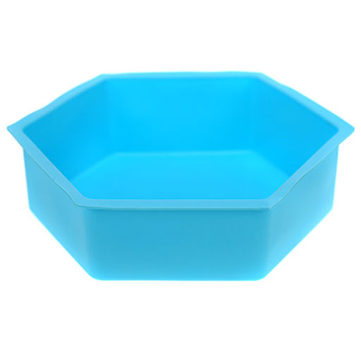 Форма силиконовая для выпекания "6 граней" 26х22,5см h7см, цвета микс (Китай)