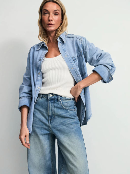 Джинсы wide leg с высокой посадкой / Zarina фото 2