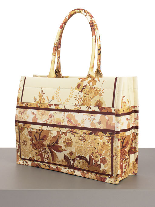 LACCOMA сумка WJB8279-13-желтый/белый эко кожа хлопок фото 2