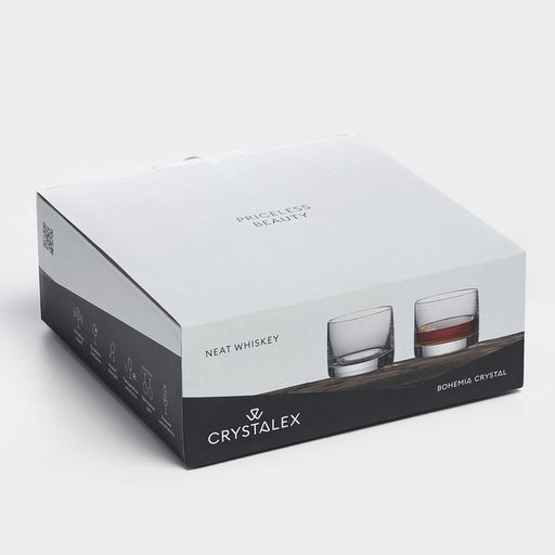 Набор стаканов для виски «Идеал», 110 мл, 4 шт., хрустальное стекло, прозрачный