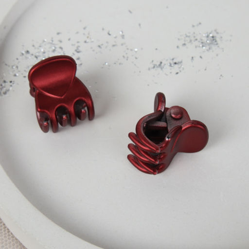 Заколка краб мини для волос набор 2 штуки / N3012-2 /уп 1/723800 перламутрорвый темный - Галеонтрейд фото 4