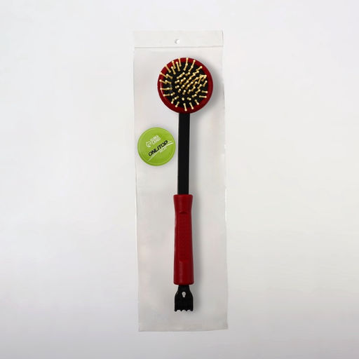 Массажёр-чесалка «Отдых», двусторонний, универсальный, 35×6×8 см, красный, чёрный