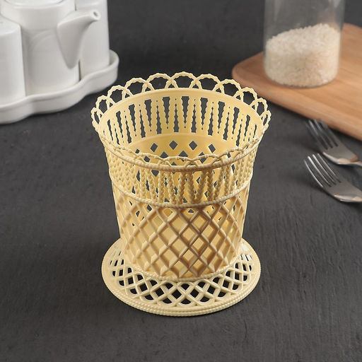 Цена за 3 шт. Подставка для столовых приборов Альтернатива «Семь злаков», 11.5×11.5×12 см, пластик, МИКС