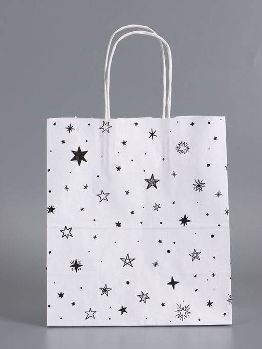 Пакеты подарочные крафт «С Днем Рождения», 22×12×25 см, набор 4 шт.