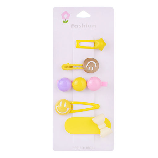 Набор заколок для волос "Смайлики" в пакете