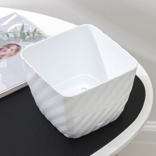 Горшок для цветов с поддоном СибПолимер «Классика», 2 л, пластик, белый